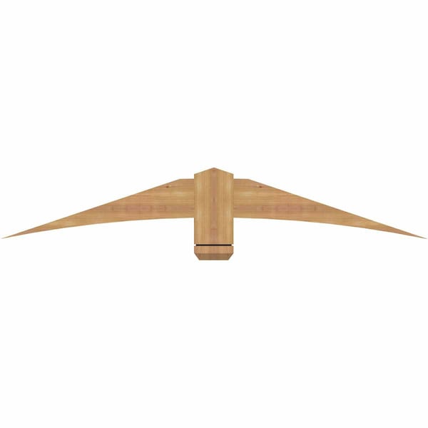 Ekena Millwork Bellingham Timber Gable Bracket, Western Red Cedar, 60"W x 10"H x 1 1/2"D x 5 1/2"F, 4/12 Pitch GBW060X10X0206BEL00SWR - main
